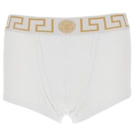 Baú Versace com borda Greca Prateado Prata