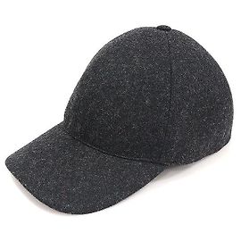 Prada Anthracite Gray Wool Roden Baseball Cap Brown