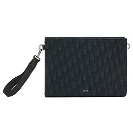 Dior Pochette Triangle in Jacquard Oblique nero Nero