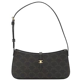 Céline Shoulder Bag in Canvas Triomphe Black