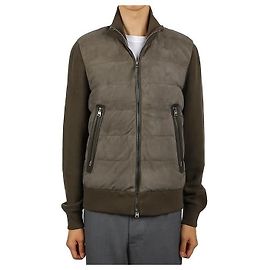Tom Ford Doudoune en daim Vert