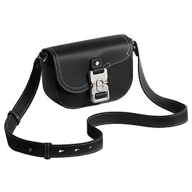 Dior Saddle Mini Flap Messenger Bag Black Grain Calfskin Black