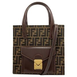 Bolsa 2 Way Fendi Zucca Pattern Marrom