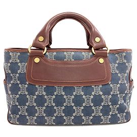 Céline Sac à main Celine Boogie Bag Marron Bleu foncé