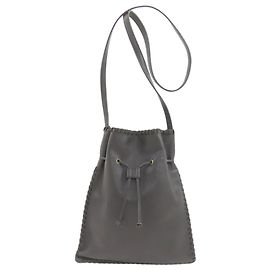 Yves Saint Laurent Woven Leather Shoulder Bag Black