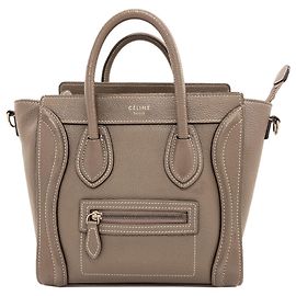 Céline Bolsa Celine Luggage Nano 2-Way Cinza