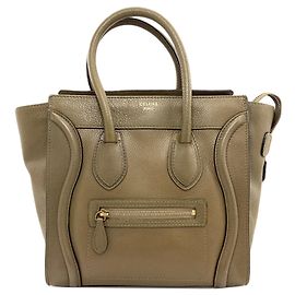 Céline Bolsa Celine Luggage Micro Caqui