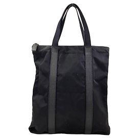 Borsa in nylon nero e pelle Prada Nero