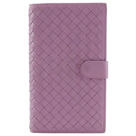 Bottega Veneta Pink Intrecciato Long Wallet Pink