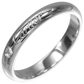Cartier C de Engraved Platinum Band Ring Other