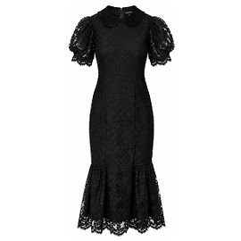Simone Rocha FW18 Runway Spitzenkleid & Slip Dress Set | Look 24 | New Schwarz
