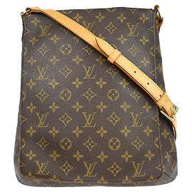 Borsa Musette Salsa Louis Vuitton in Canvas Monogram GM Marrone