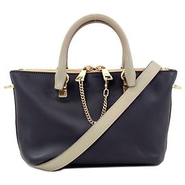 Chloé Baylee 2-Way Leather Handbag Black