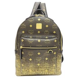 MCM Logo Backpack/Daypack Bag Black