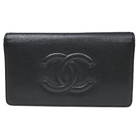 Cartera Chanel Timeless CC Caviar Long Negro