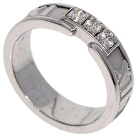Anello Tiffany & Co. Atlas 3 diamanti in oro bianco 18K Bianco