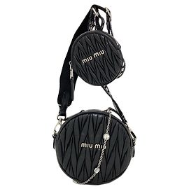 Borsa a tracolla 2-Way Matelassé Miu Miu Nero