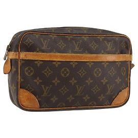 LOUIS VUITTON Pochette Monogram Compiegne 28 M51845 LV Auth ka4698 Monogramme