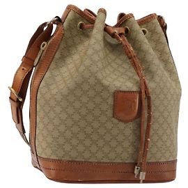 Céline Borsa a Spalla CELINE Macadam Canvas PVC Beige Oro Auth ti3982 Beige D'oro