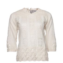 Zadig & Voltaire deluxe, top com detalhes em renda Branco Outro
