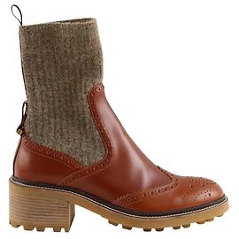 Chloé Botas marrones con forro de pelo Castaño
