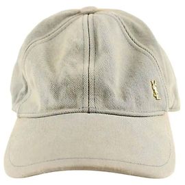 Boné Saint Laurent de algodão azul Azul