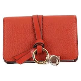 Chloé Red Leather Wallet Red