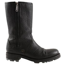 Jil Sander Black biker boots Black