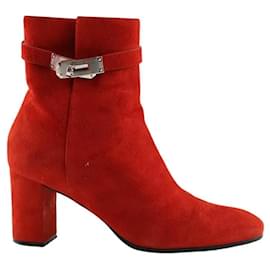 Hermès Bottes rouges Rouge