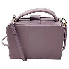 Bolsa transversal Soft Cube em couro nappa macio lavanda Theory Roxo