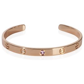 Pulseira Love Cuff em ouro rosa e safiras cor-de-rosa Cartier Outro