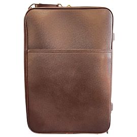 Valigia da viaggio in pelle marrone Louis Vuitton Altro