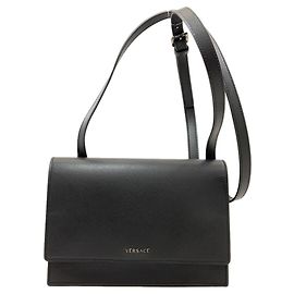 Borsa a tracolla in pelle Versace Nero