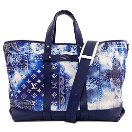 Sac Trolley Tote Louis Vuitton Monogram Bandana Bleu