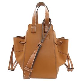 Bolsa Hammock 2-Way em couro marrom Loewe Marrom