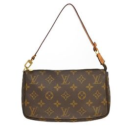Louis Vuitton Pochette Accessoires NM Monogram Canvas medium Braun