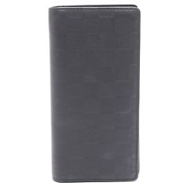 Portefeuille Long Brazza Damier Infini Louis Vuitton Noir