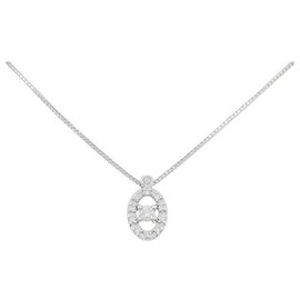 Autre Marque Colar de ouro branco Au750 e diamantes Prata