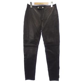 Gucci Lederhose aus schwarzem Lammfell Schwarz