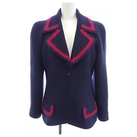 Chanel P09667W02374 97A Jacket Blue Navy blue