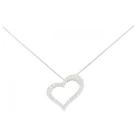 Autre Marque Colar de ouro branco Au750 e diamantes Prata