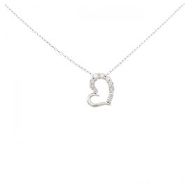 Autre Marque Collar de Corazón de Diamantes PT900 PT850 Plata