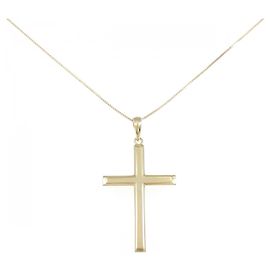 Autre Marque Collier Croix Au750 Doré