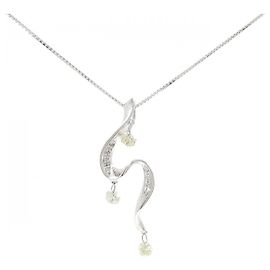 Autre Marque Collana in oro bianco e diamanti Au750 Argento