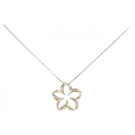 Autre Marque Collier fleur en or jaune 14K Doré