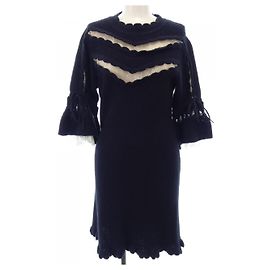Autre Marque Robe Self-Portrait Bleu Bleu Marine