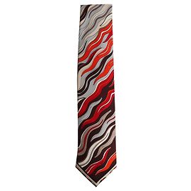 Emilio Pucci Corbata de seda estampada multicolor Multicolor