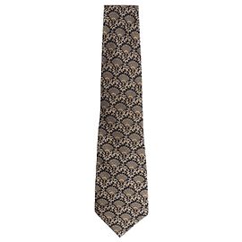 Autre Marque Corbata de seda estampada azul marino Azul marino