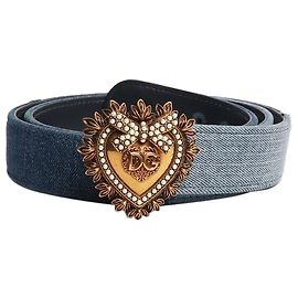 Dolce & Gabbana Blauer Denim-Gürtel Blau