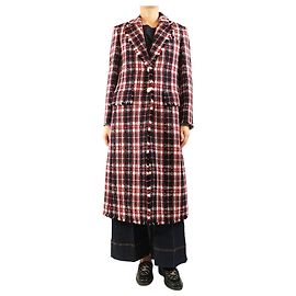Thom Browne Roter Tartan-Karomantel - Größe UK 10 Rot